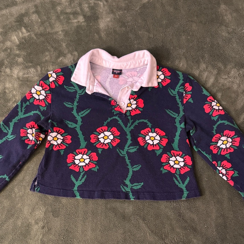 Rowing Blazers floral rugby crop top